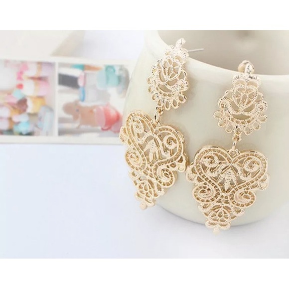 🌟Boho Style Retro Style Gold Dangle Earrings🌟 - Picture 2 of 3